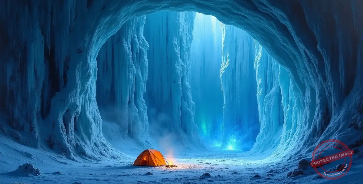 A camp inside the City Under the Frozen Sea