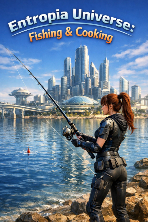 An Image of a woman fishing in Entropia Universe entitled – Fishing & Cooking